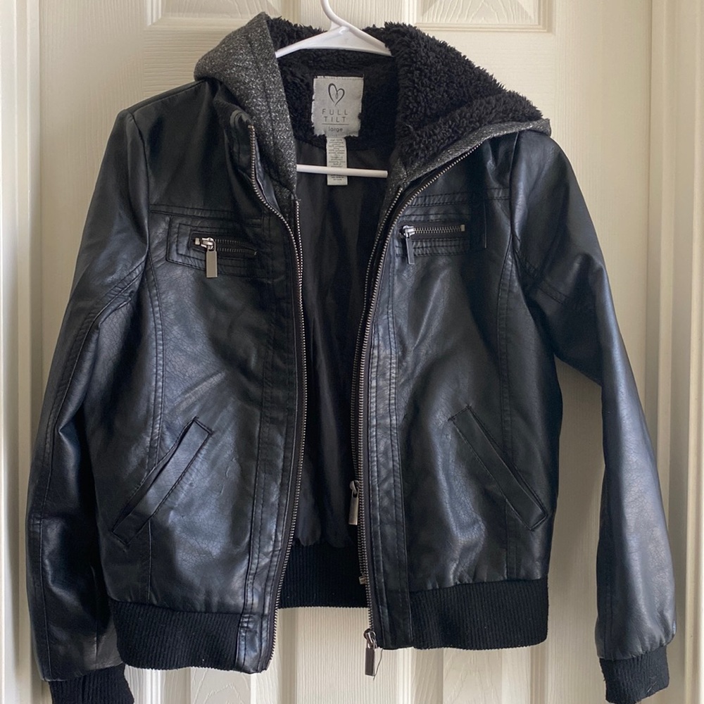 Black jacket with hood